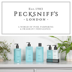 Cruelty-free symbol displayed on Pecksniff's hand wash packaging.