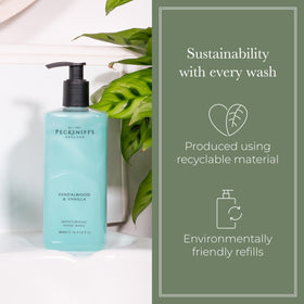 Ingredients highlight glycerin and panthenol for moisture in Pecksniff's formula.