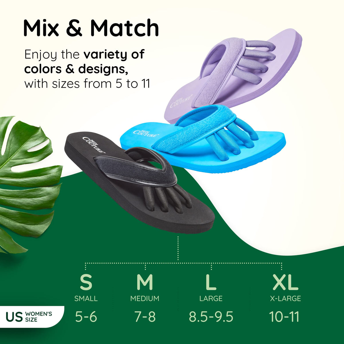 Pedi Couture multiple color variants for style options