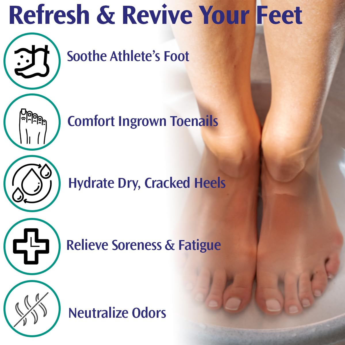 Pedifix daily foot-care routine supports comfortable feet after work or workouts.