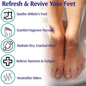 Pedifix daily foot-care routine supports comfortable feet after work or workouts.
