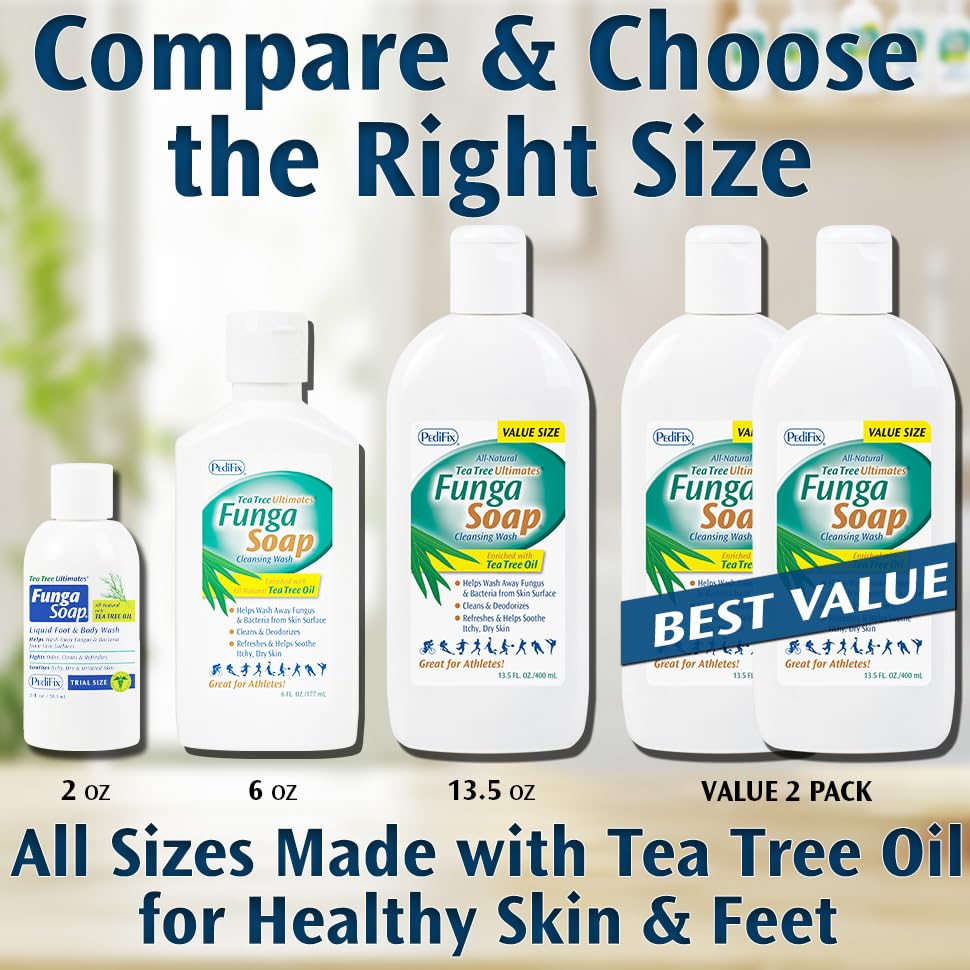 Pedifix FungaSoap lather shows rich foam for gentle washing.