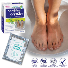 Pedifix softens rough skin on heels and soles during a soak.