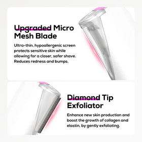 PEDOOD Sonic Dermaplane Razor on 3-speed dial adapts to skin type.