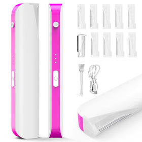 PEDOOD Sonic Dermaplane Razor front view shows compact design for comfortable at-home use.