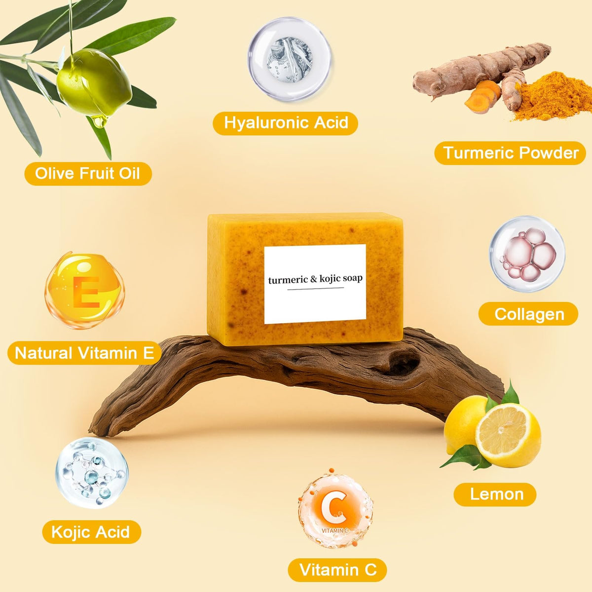 Peehss turmeric soap bar packaging on display for gift-ready skincare.