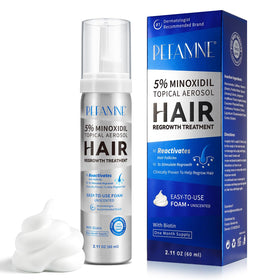 Peesnb 5% minoxidil foam bottle for easy scalp application and growth support
