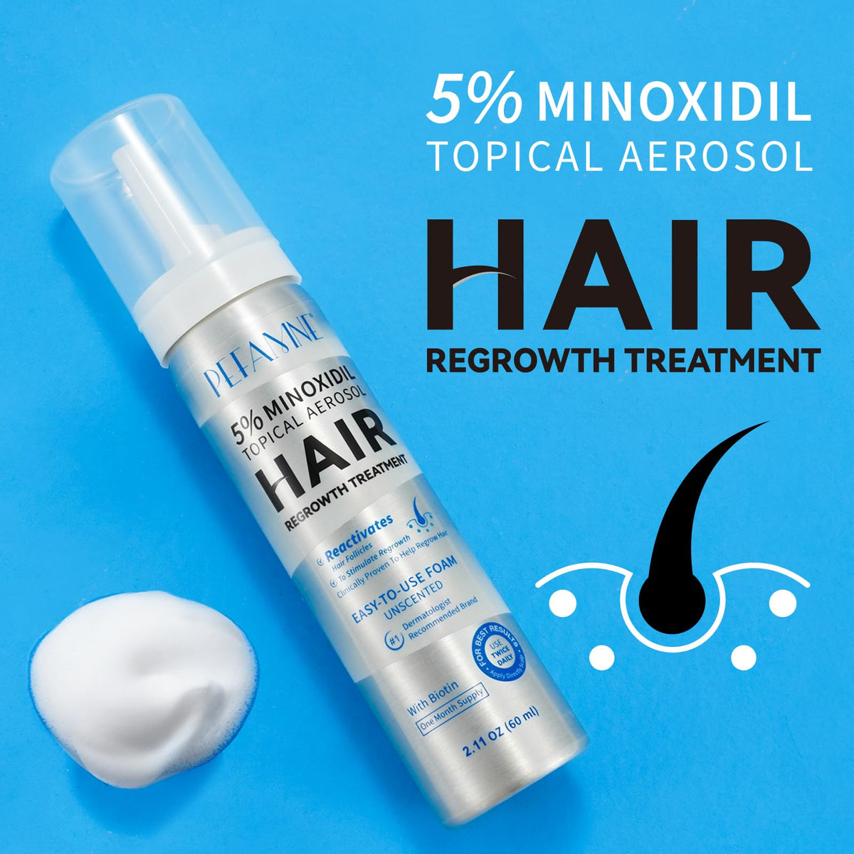 Peesnb biotin-boosted formula label emphasizes nourishing benefits for hair health