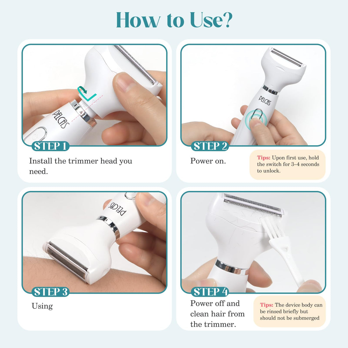 PELCA S Two-hour cordless operation after a full charge for quick touch-ups.