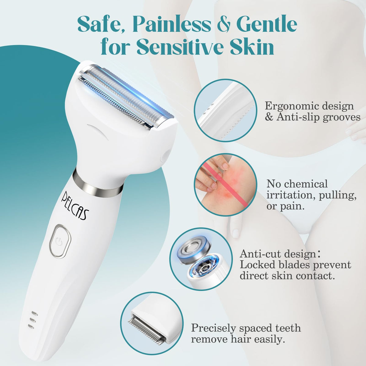 PELCA S IPX5 waterproof design supports rinsing and portable use on the go.