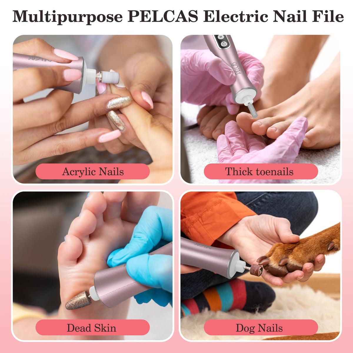 PELCA'S dust shield and cleaning brush reduce dust during filing