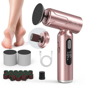 PELCA'S electric foot file with LED screen for precise speed and battery readout