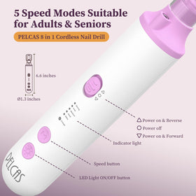 PEL-CAS large foot callus drill bit with replacement sandpapers adds value.