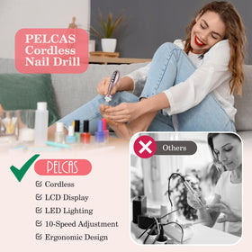 PELCA'S portable ergonomic nail file for natural and acrylic nails