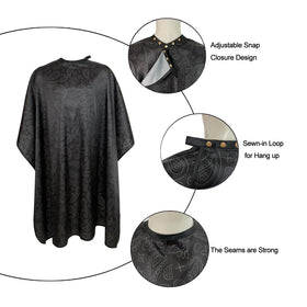 Pelocapa barber cape black pattern on professional look