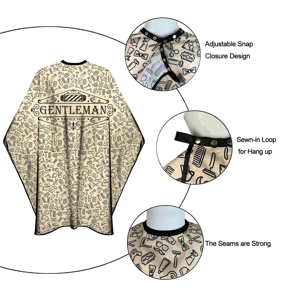 Pelocapa barber cape large coverage 63x56 inches during haircut.