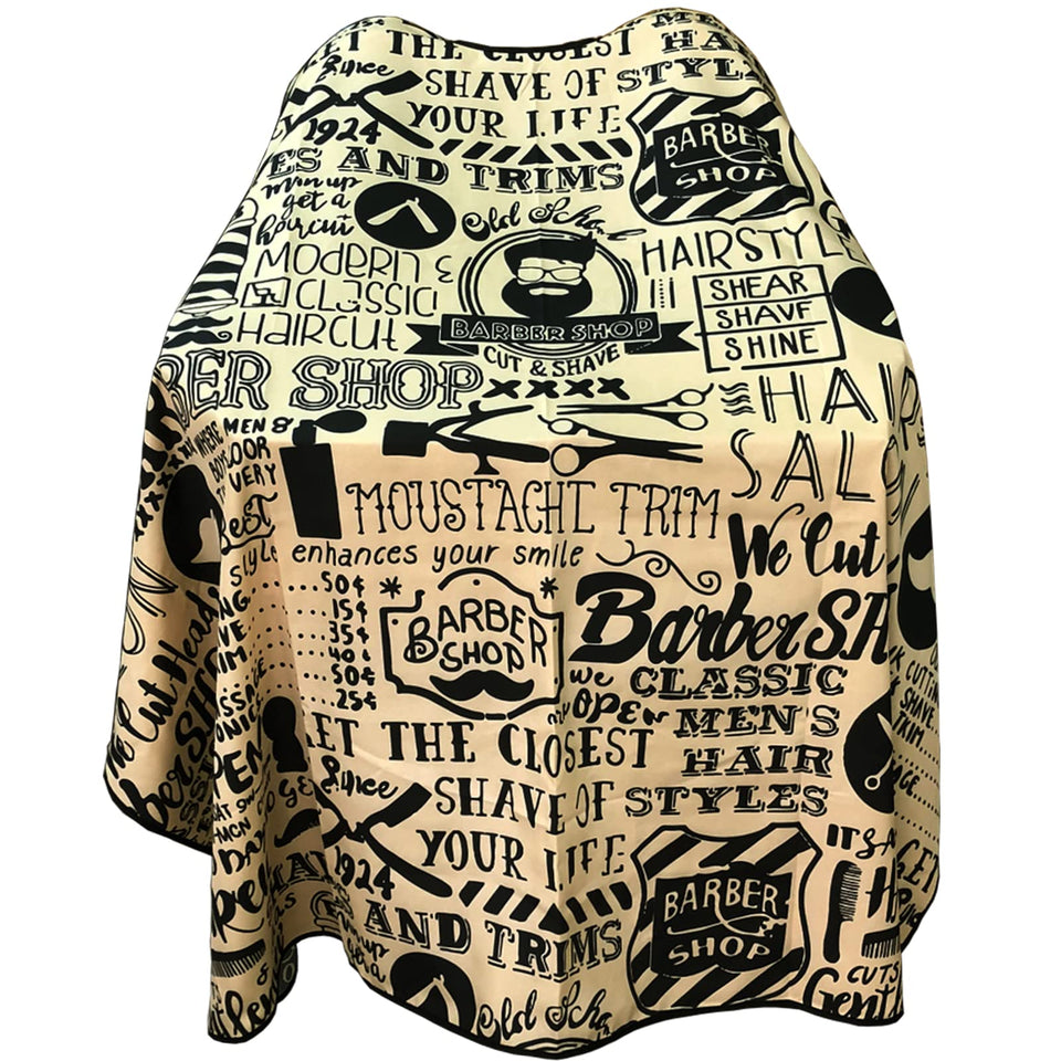 Pelocapa barber cape with waterproof layer protecting clothes during haircut