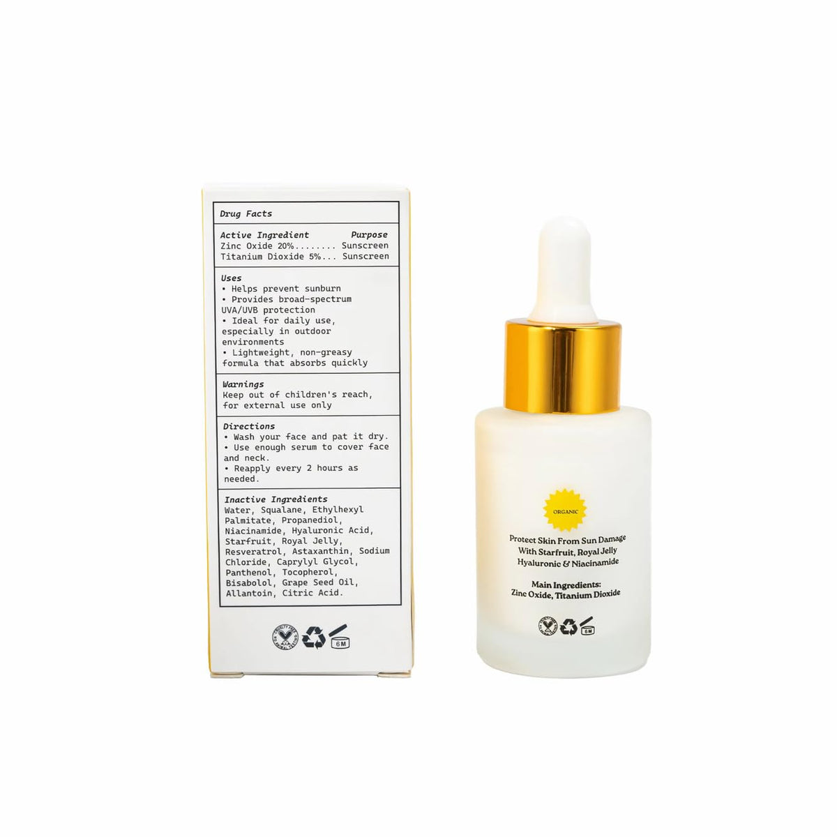 PELO Naturals SPF 50 Serum priming action readying skin for makeup.
