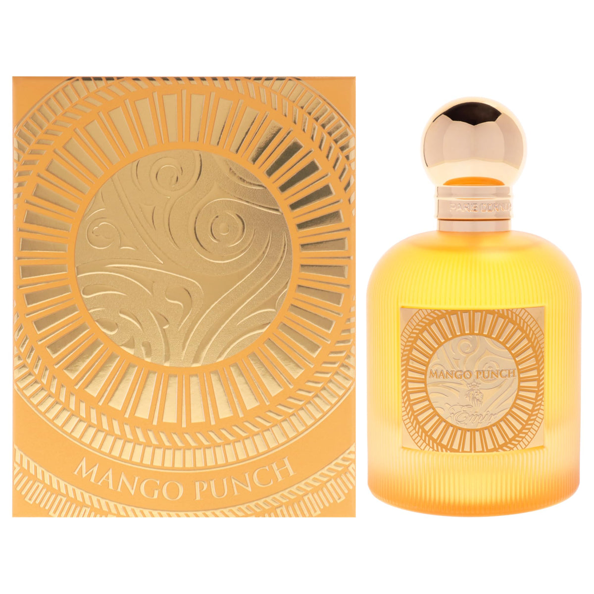 Pendora Scents Emir Mango Punch bottle under tropical light for effortless daily allure.