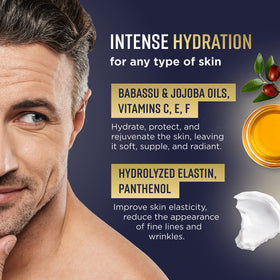 Penebella men's moisturizer being applied for a refreshed skin feel
