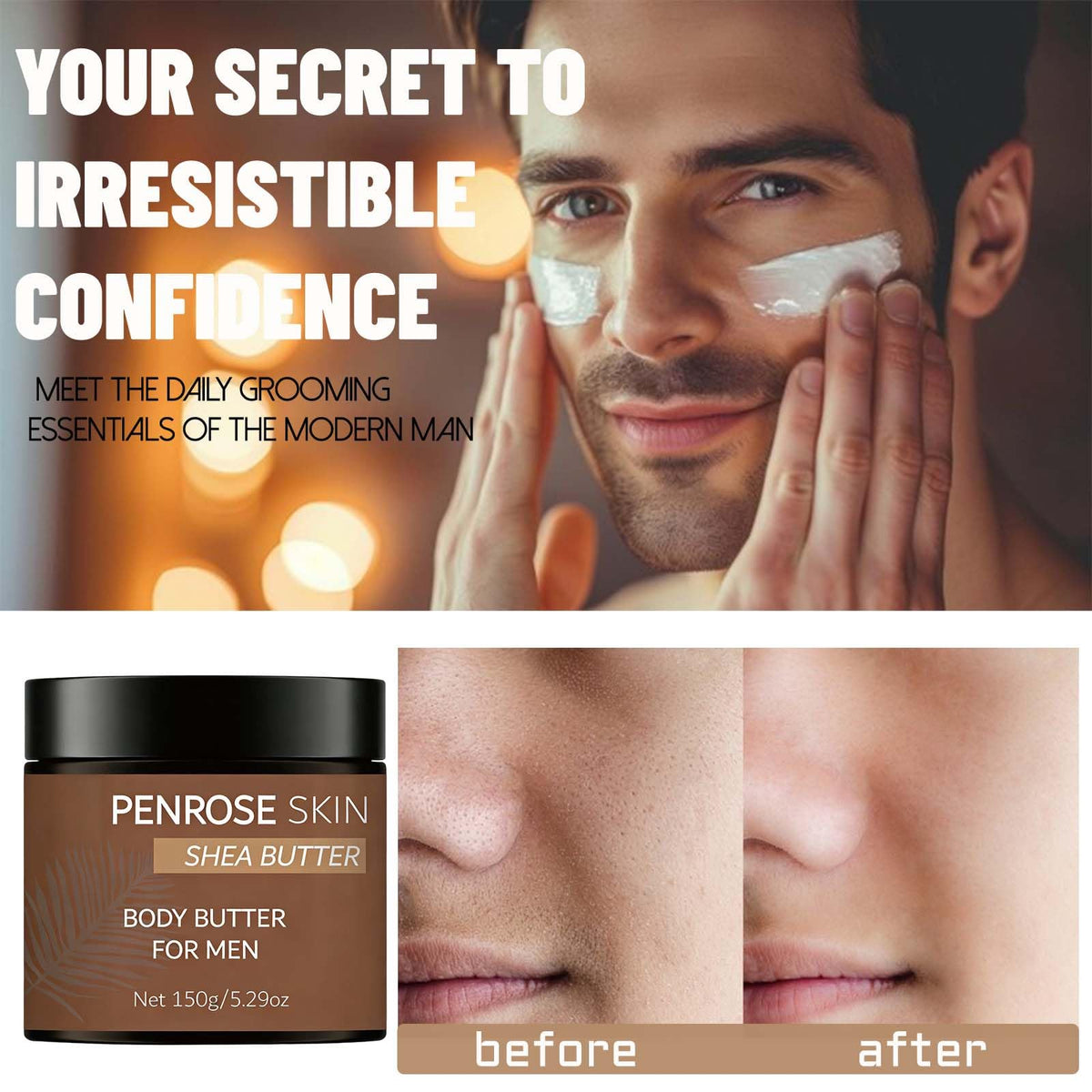 Penrose Skin Body Butter fragrance close-up showing fresh, lasting scent.