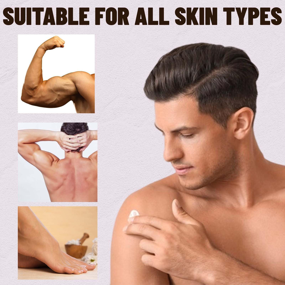 Penrose Skin Body Butter hand-application demonstrating smooth rubbing for soft skin.
