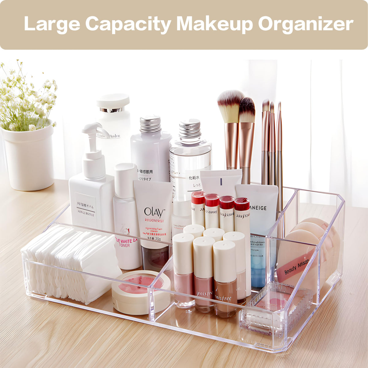 PeoTRIOL lipstick and nail polish compartments keep items separated.