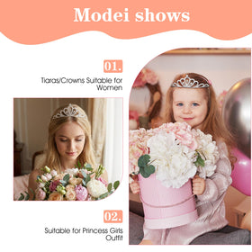 PEOVLVN gift-ready princess tiara adding sparkle to birthdays and celebrations.