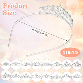 PEOVLVN silver alloy rhinestone tiara with sparkling detail for elegant looks.