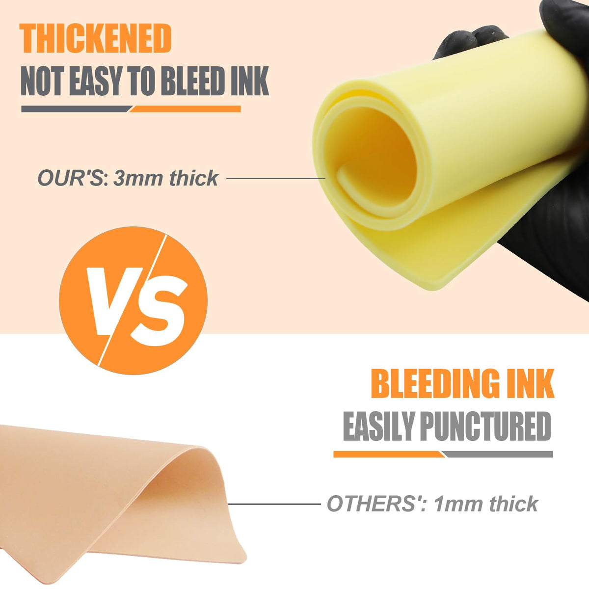 PEPAX 3mm silicone skin offers realistic elasticity for needle depth training.