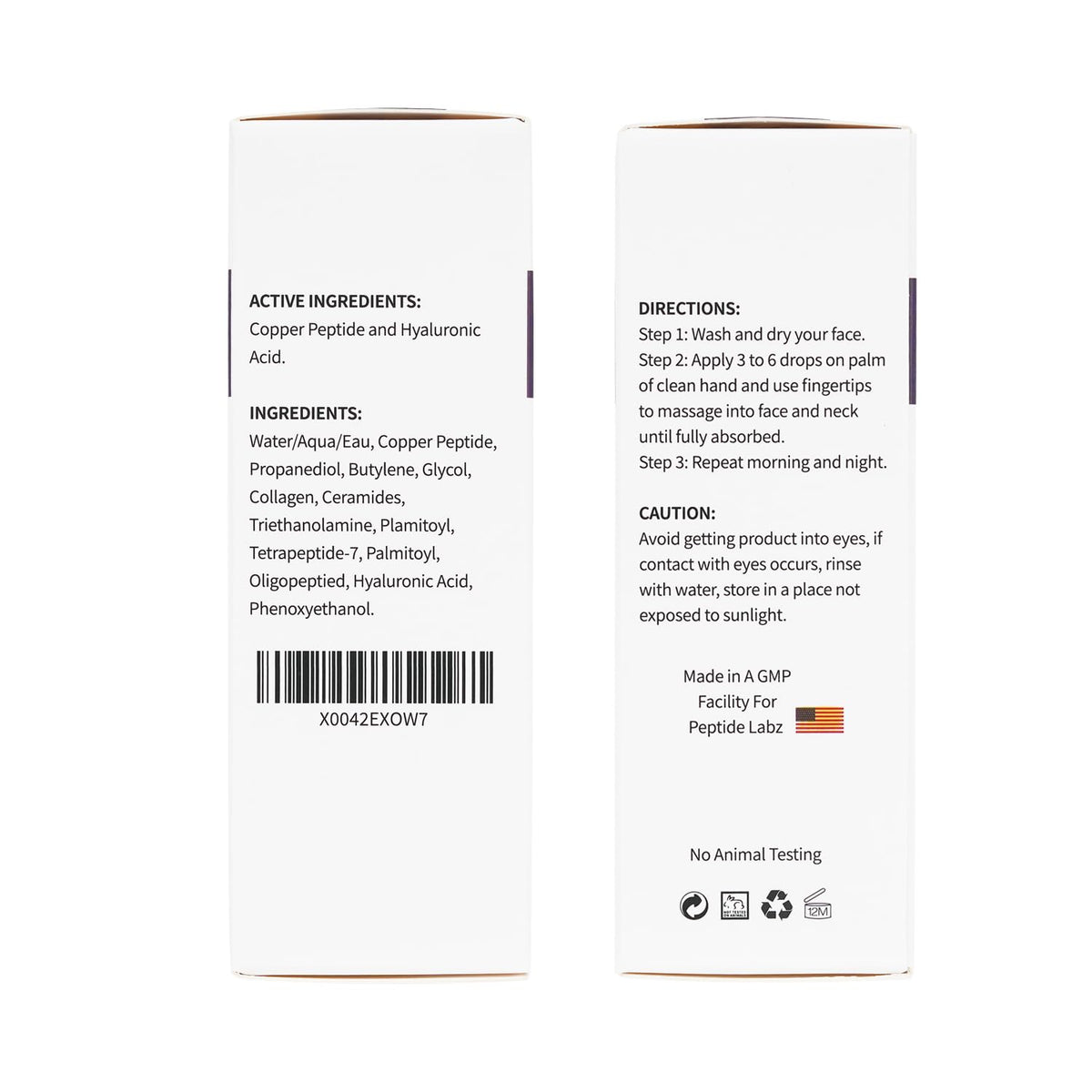 PeptideLabz Copper Peptide Serum layering with moisturizer in routine