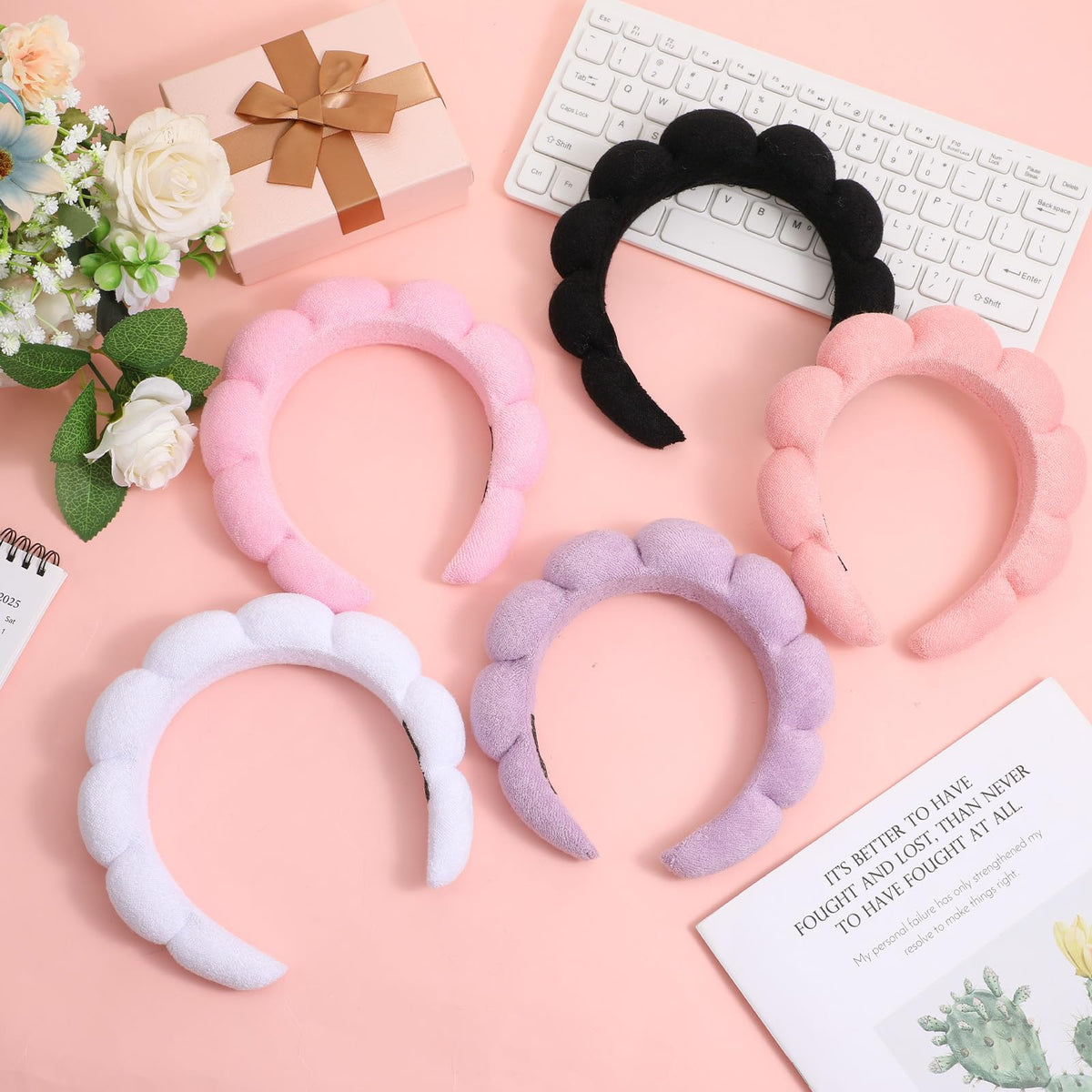 PercyEffie headband soft, plush look enhances comfort during cleansing and makeup.