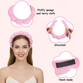 PercyEffie headband stretches to fit most users for comfortable skincare routines.
