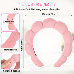 PercyEffie spa headband in absorbent terry fabric ideal for face washing.