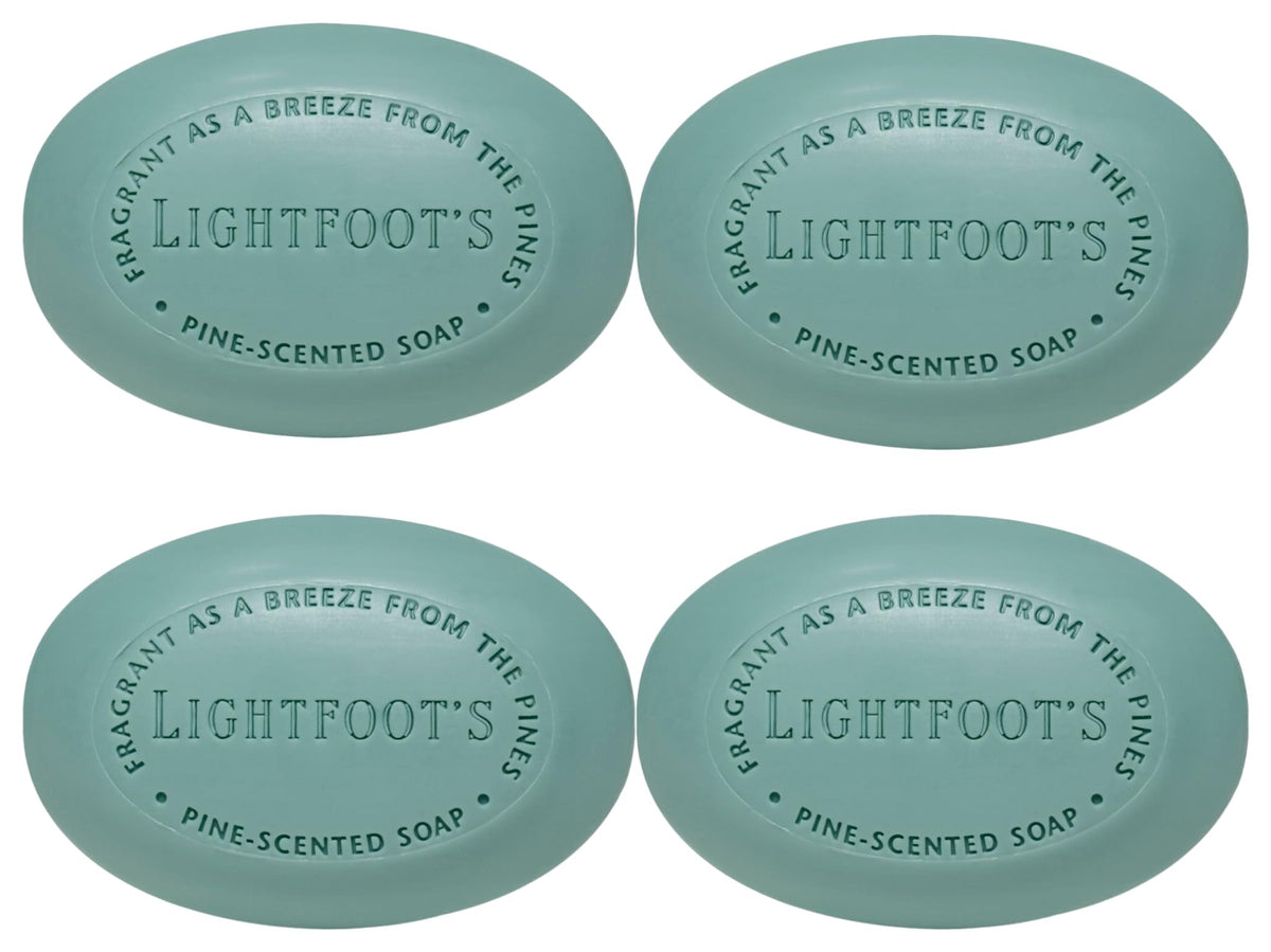 Perdy Good Lightfoot pine soap 4-bars pack for daily body and hand cleansing