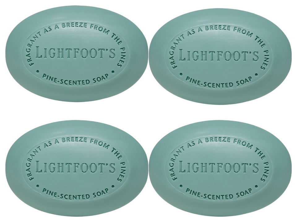 Perdy Good Lightfoot pine soap 4-bars pack for daily body and hand cleansing