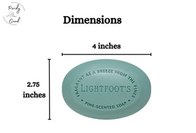 Perdy Good Lightfoot pine soap gift-ready packaging for men