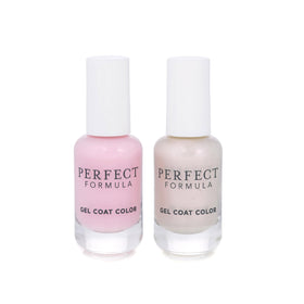 Perfect Formula Gel Coat Color Duo Fresh Pink bottle with glossy finish for natural nails.