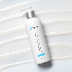 Perfect Image Gly + Sal Exfoliating Lotion label closeup; dual acid blend highlighted.