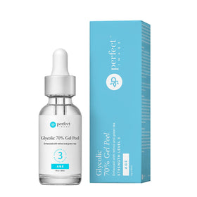 Perfect Image Glycolic Gel Peel 70% bottle for at-home exfoliation and smoother skin.