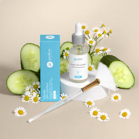 Perfect Image Glycolic Gel Peel in action exfoliating the complexion