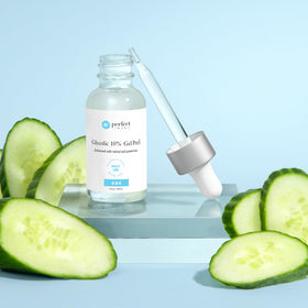 Perfect Image Glycolic Gel Peel demonstrating a smoothing effect on skin