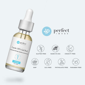 Perfect Image Lactic Gel Peel application routine demonstrating gradual exfoliation