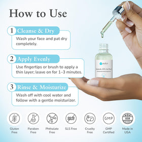 Aftercare concept for refreshed skin using Perfect Image Salicylic 10% Gel Peel