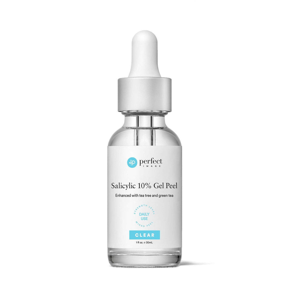 Perfect Image Salicylic 10% Gel Peel bottle closeup for pore-clearing benefits