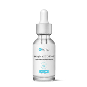 Perfect Image Salicylic 10% Gel Peel bottle closeup for pore-clearing benefits