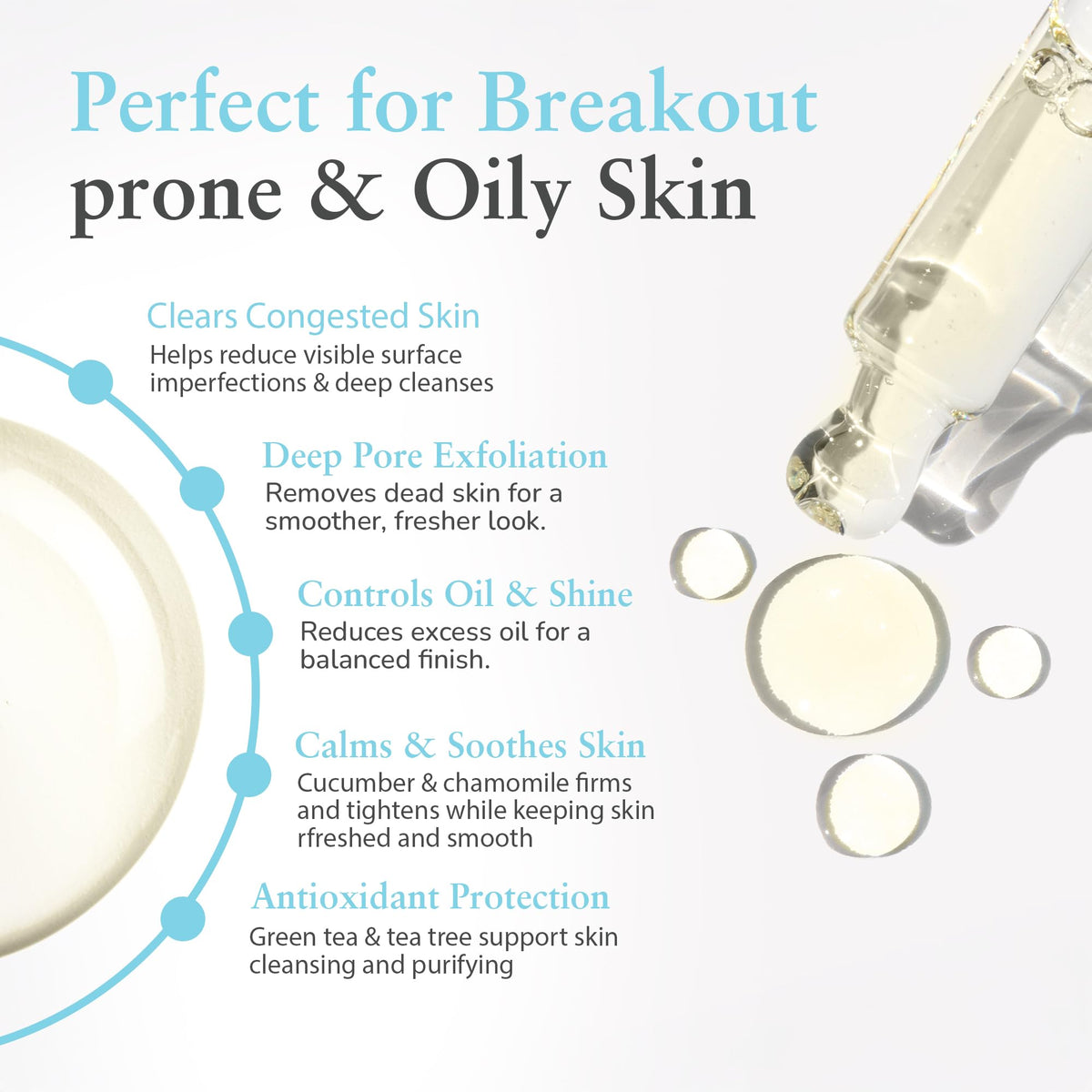 Pore-cleanse closeup of Perfect Image Salicylic 10% Gel Peel showing oil control