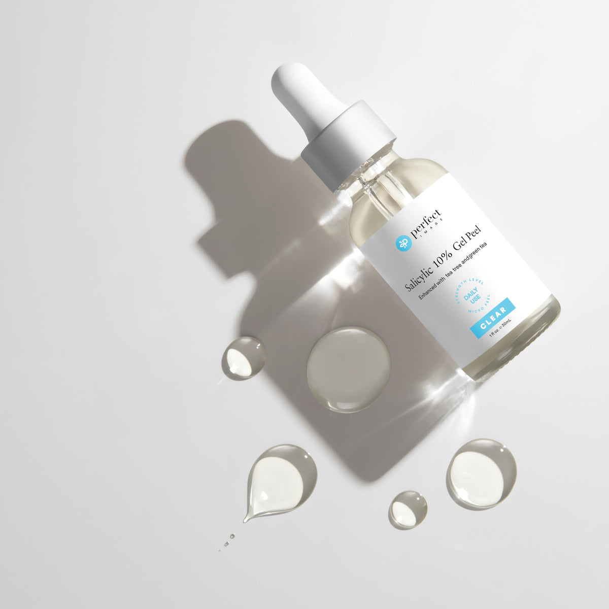 Side view of container and texture for Perfect Image Salicylic 10% Gel Peel