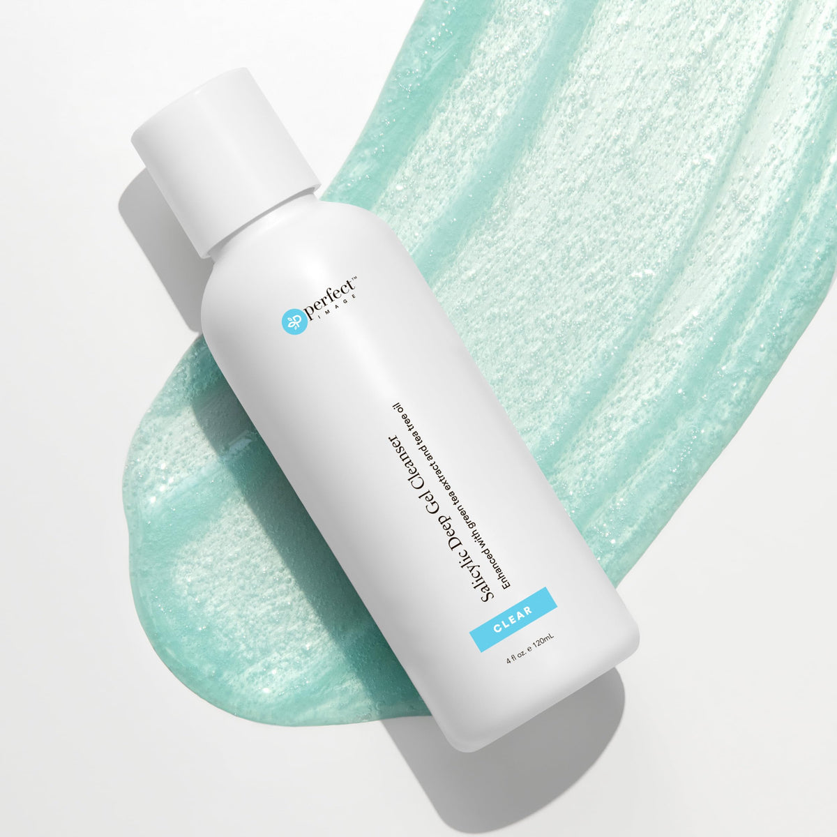 Green tea extract closeup highlights refreshing antioxidants in Perfect Image cleanser.