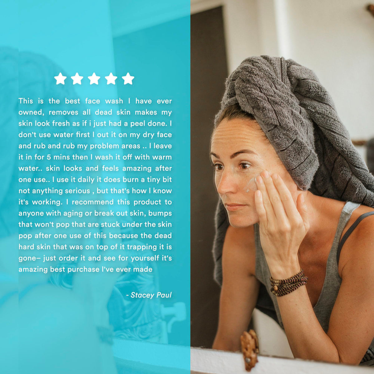 Home spa routine with Perfect Image cleanser ready for peel prep.